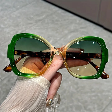 Y2K Oversized Oval Sunglasses – Green Jelly Frame