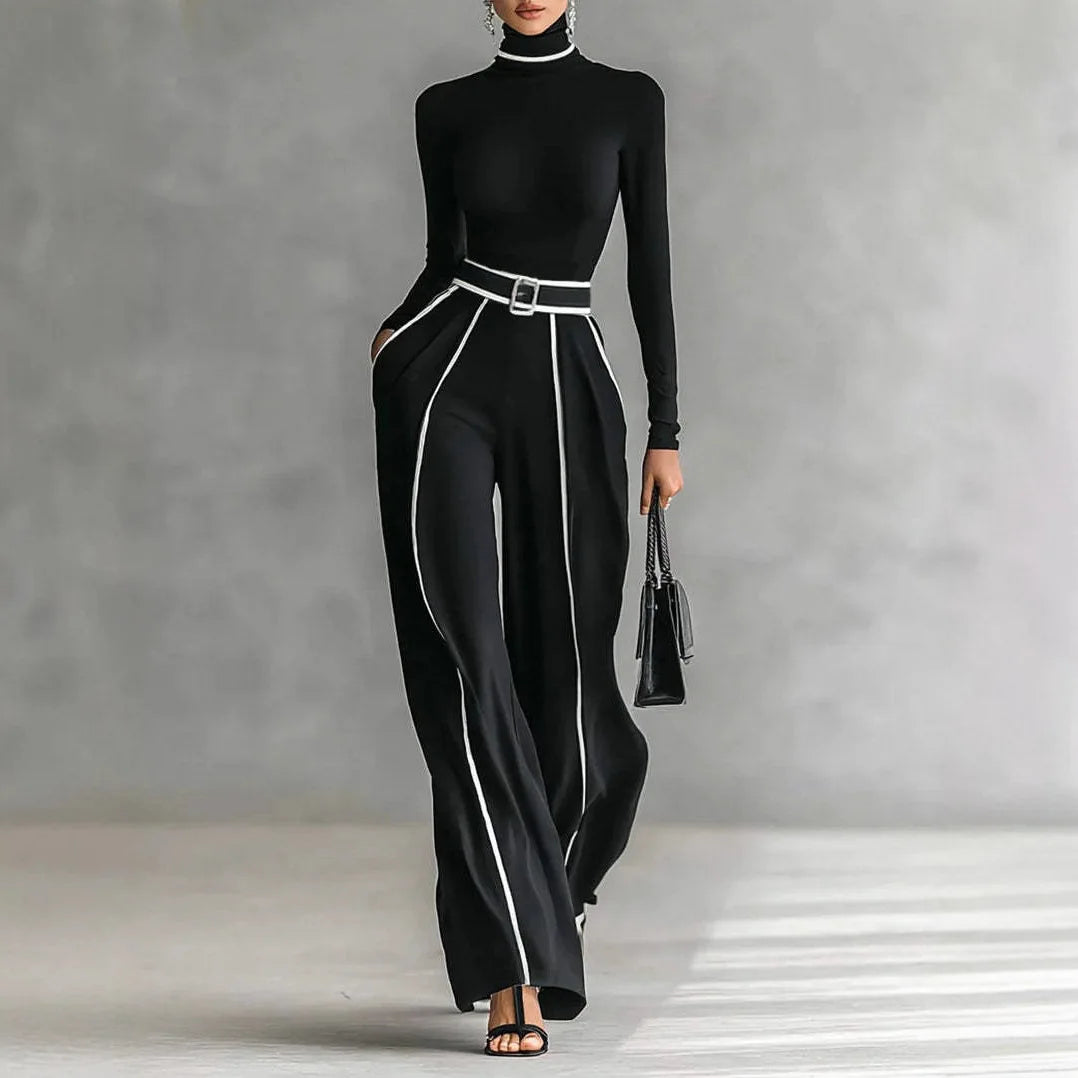 Elegant Wide-leg Pants Two-piece Set